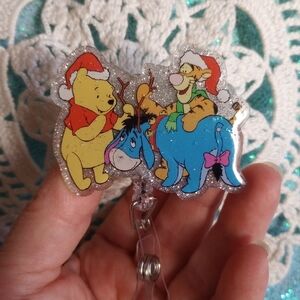 Disney Winnie the Pooh Christmas Badge Reel